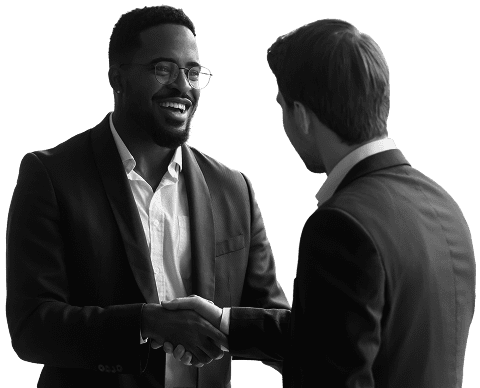 Two business man shaking hands