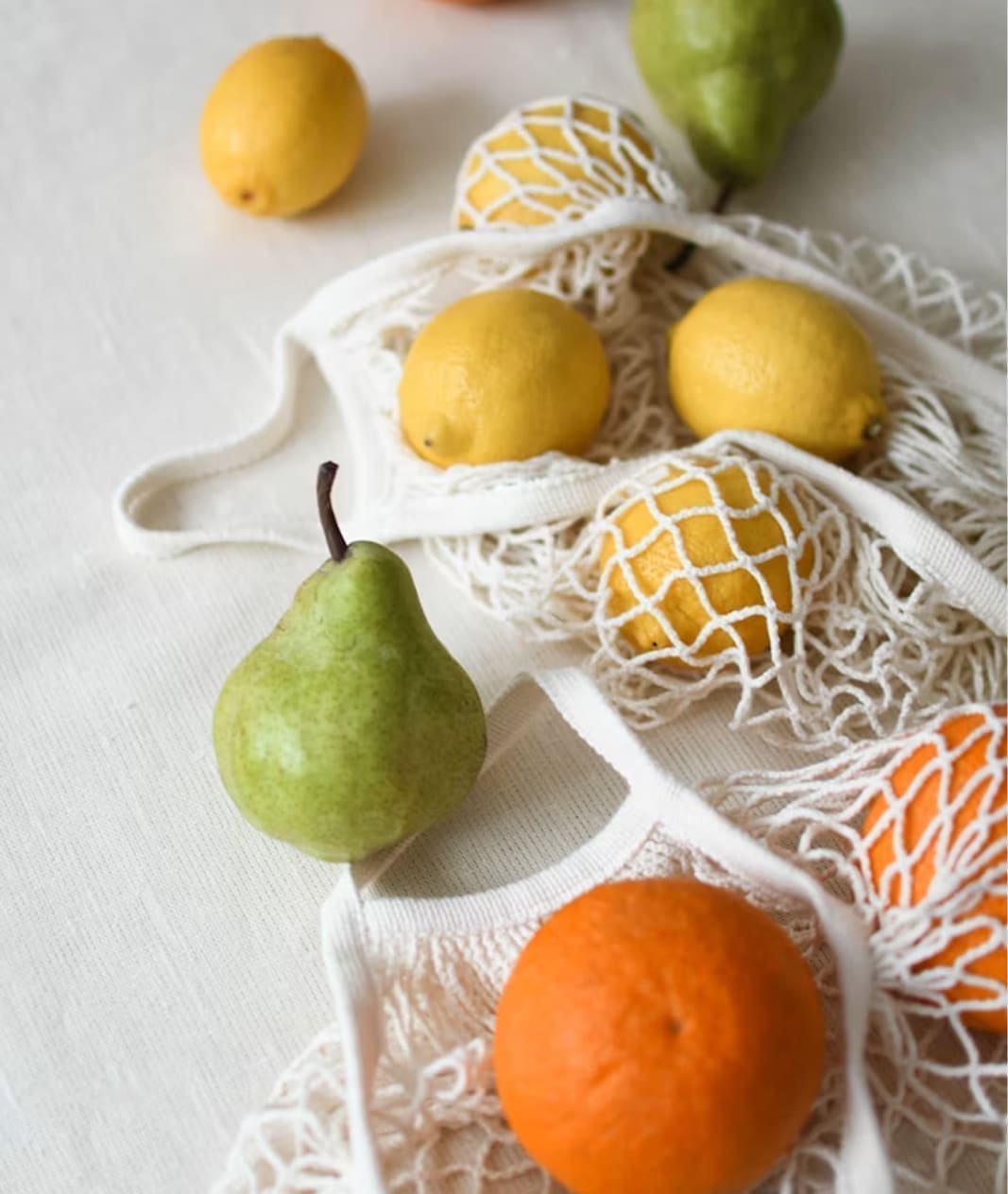 Fresh fruit displayed at grocery market