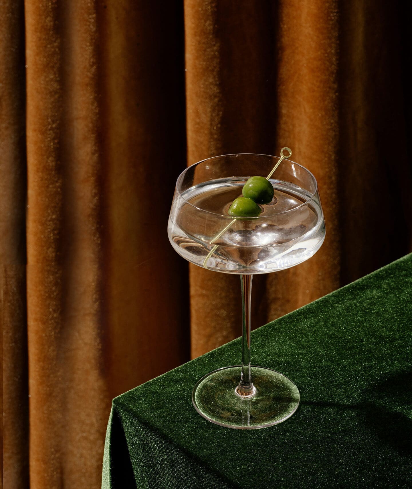 Cocktail served at bar counter