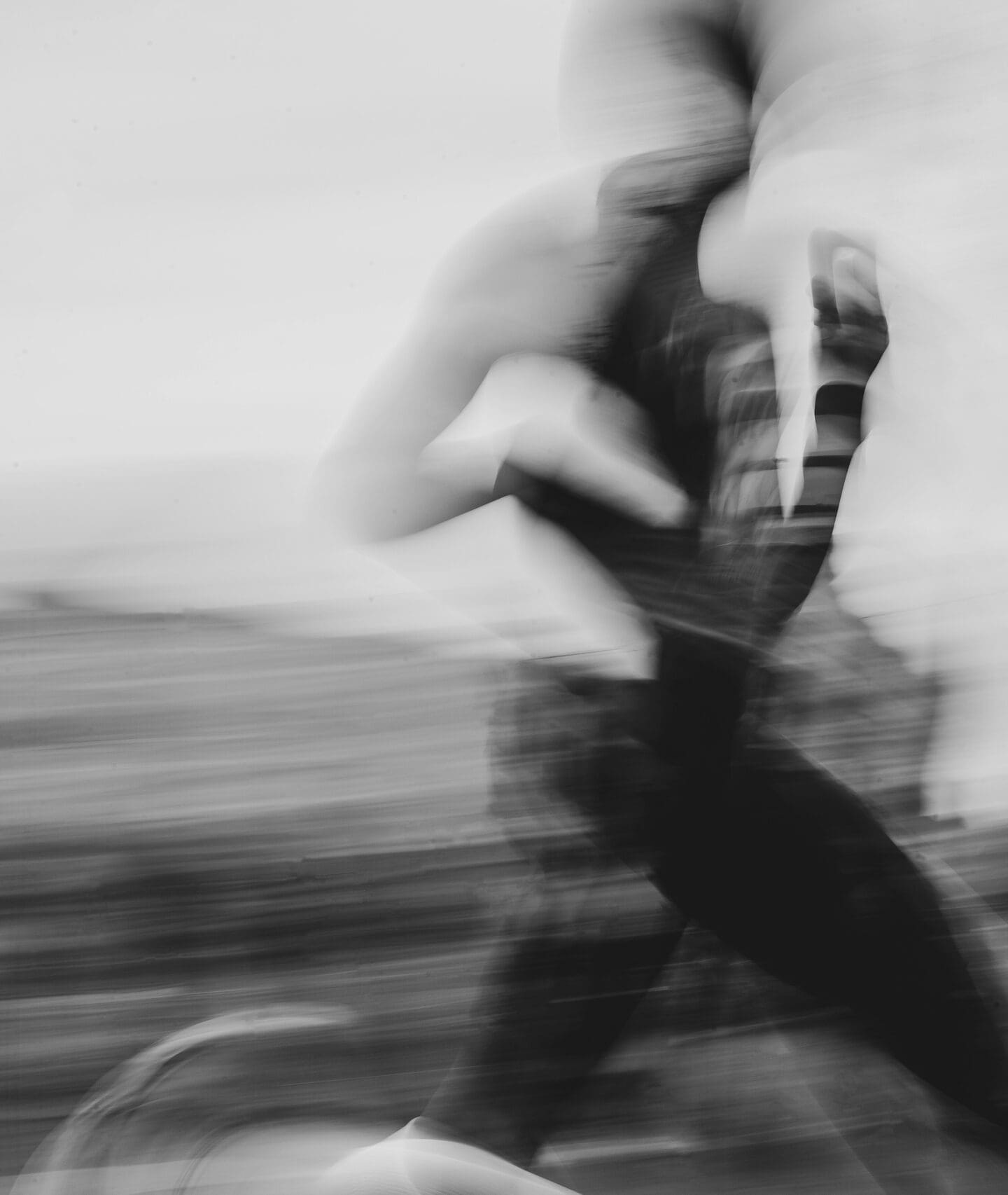 Person running with blur