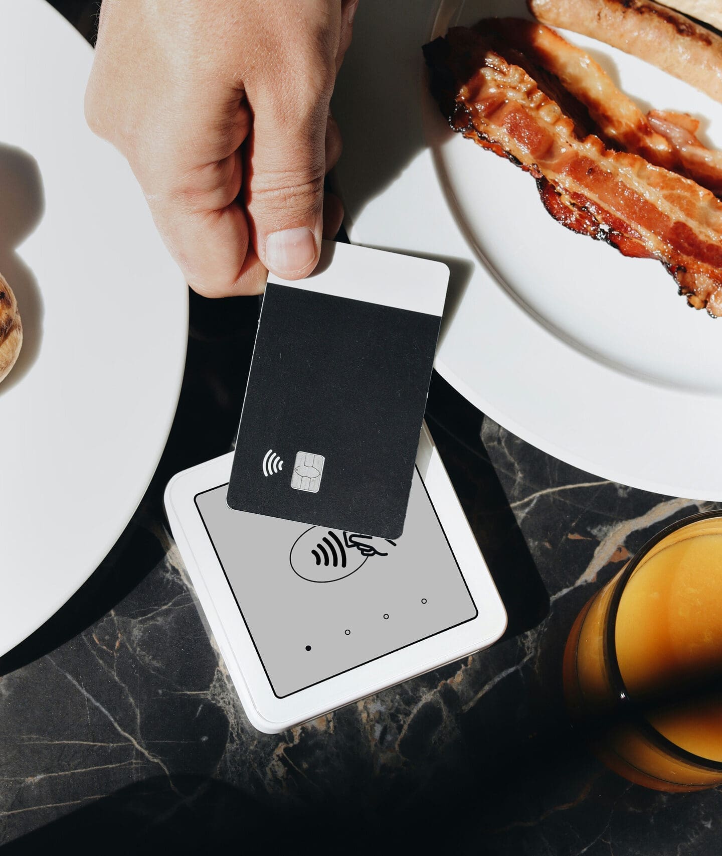 Contactless card payment on reader