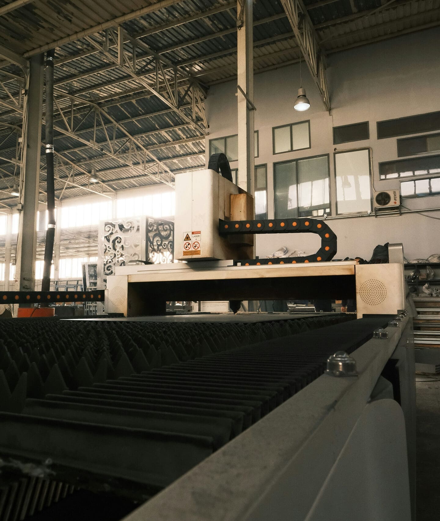 Manufacturing equipment inside facility