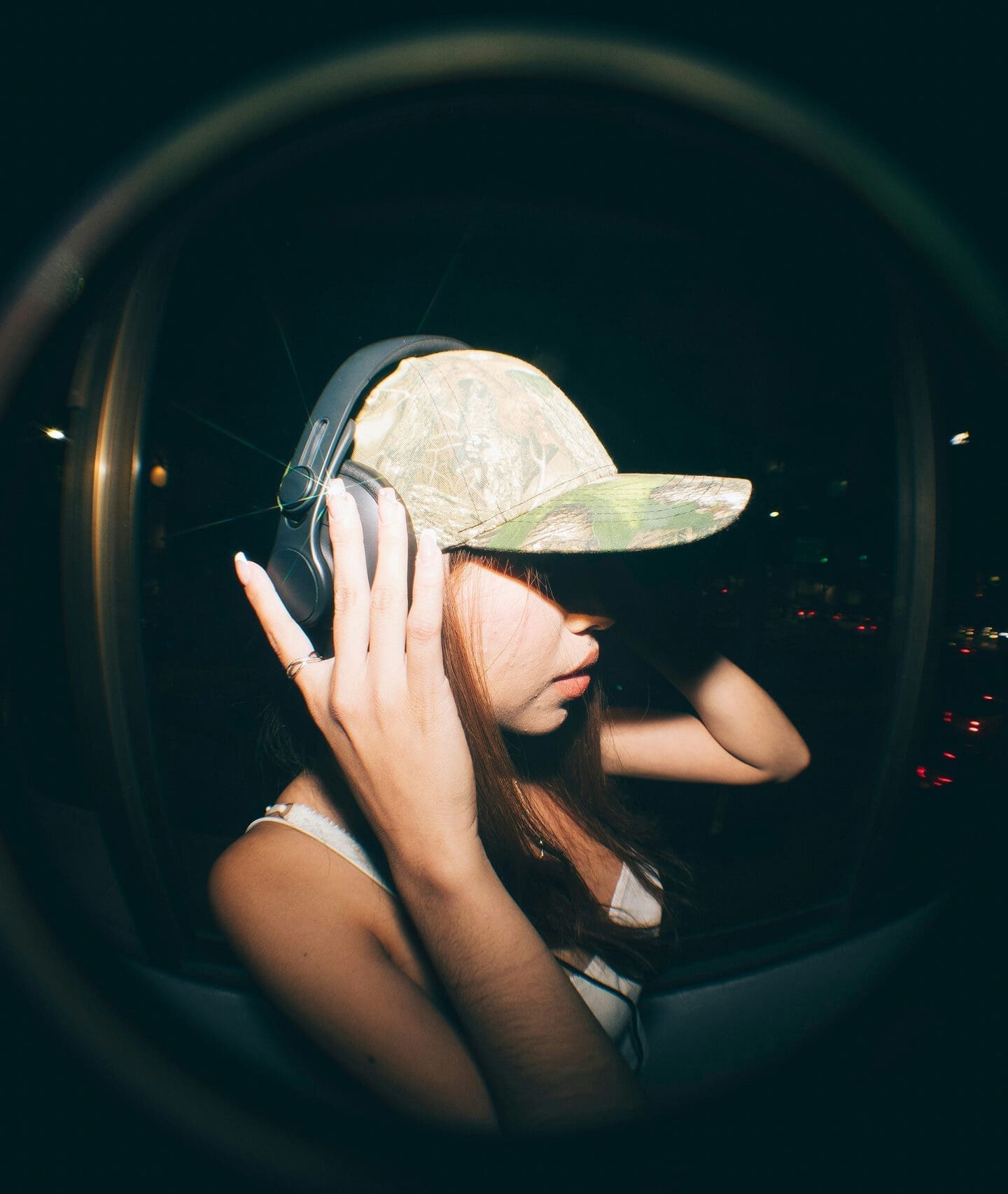 Person with headphones on